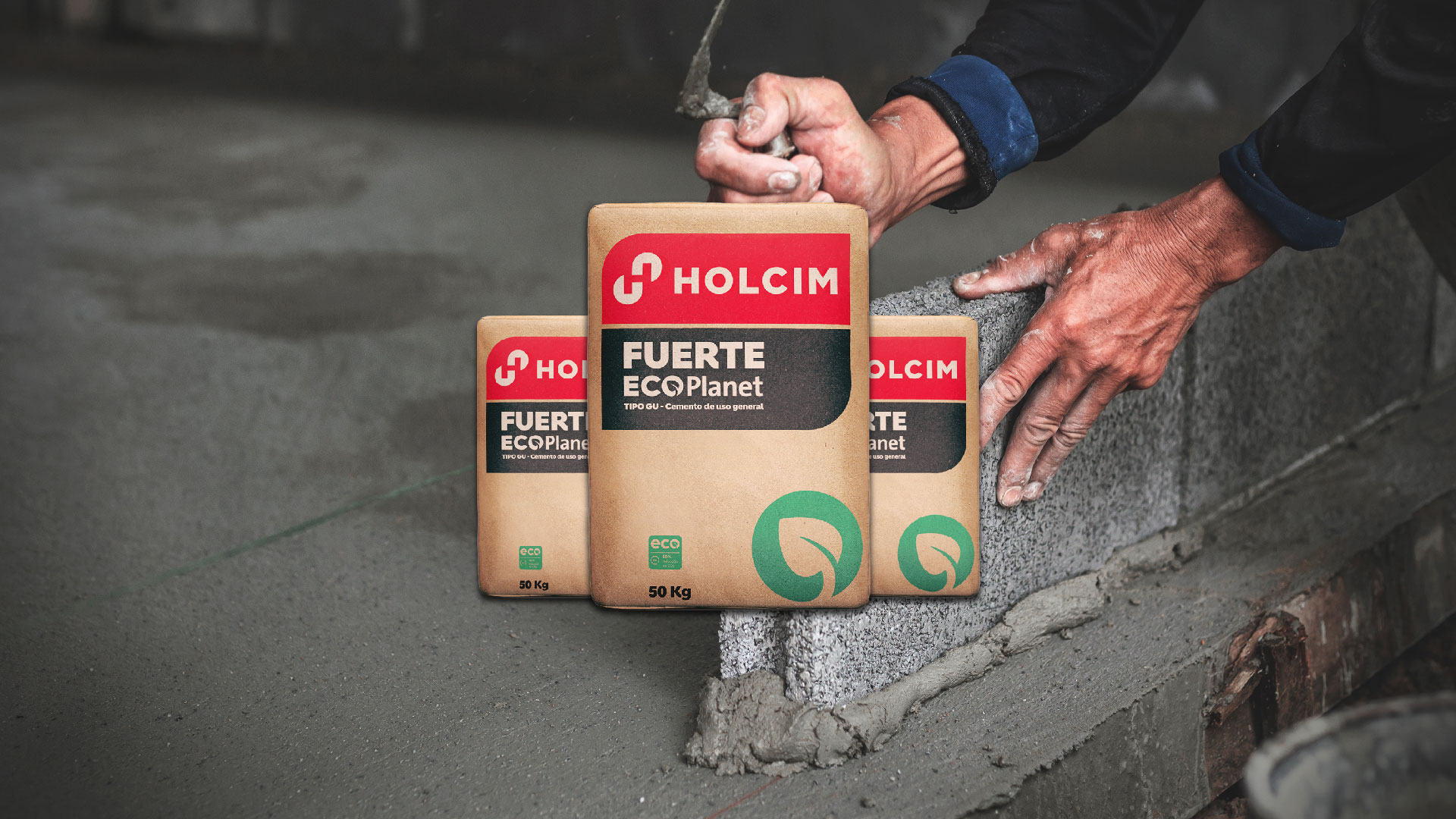 Sacos de Cemento Holcim Fuerte en obra civil